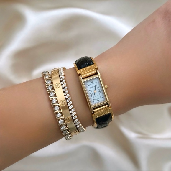 Loewe Accessories - AUTHENTIC RARE VINTAGE LOEWE BLACK LEATHER WATCH